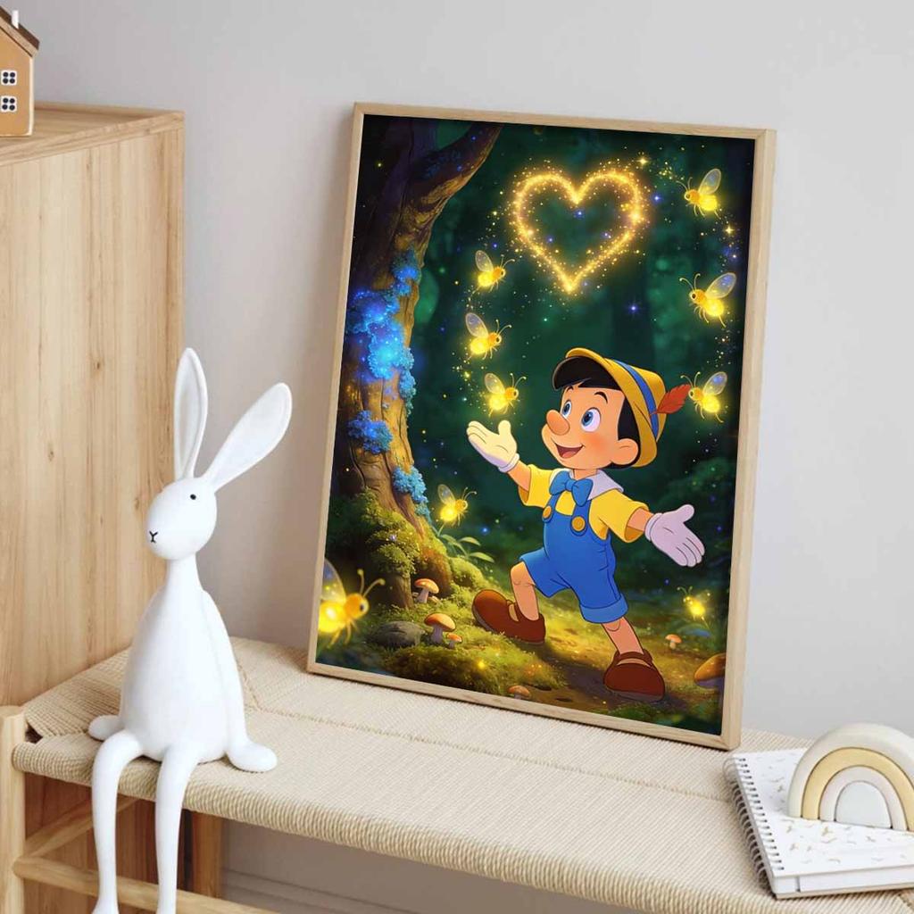 Disney Pinocchio Fireflies Diamond Paint Mosaic Art Painting Kit Handmade DIY Home Decor