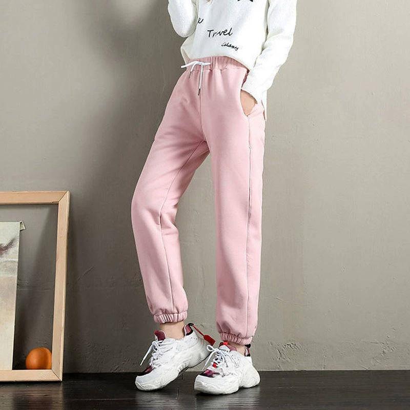 Autumn and Winter Thick Fleece Lamb Wool Sports Pants Casual Pants Haren Pants Keep Warm and Warm