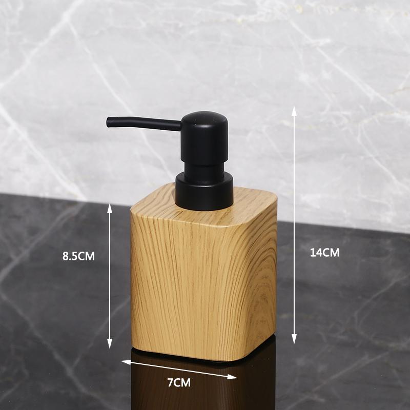 Wood Grain Hand Sanitizer Bottle Household Press Shampoo Water Filling Empty Bottle Hotel Soap Dispenser Bathroom Accessories