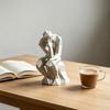 Thinker Ornaments 3D Printed Nordic Style Statue Compact Modern Art Figurine Sharp Edges Desktop Bookshelf Sculpture