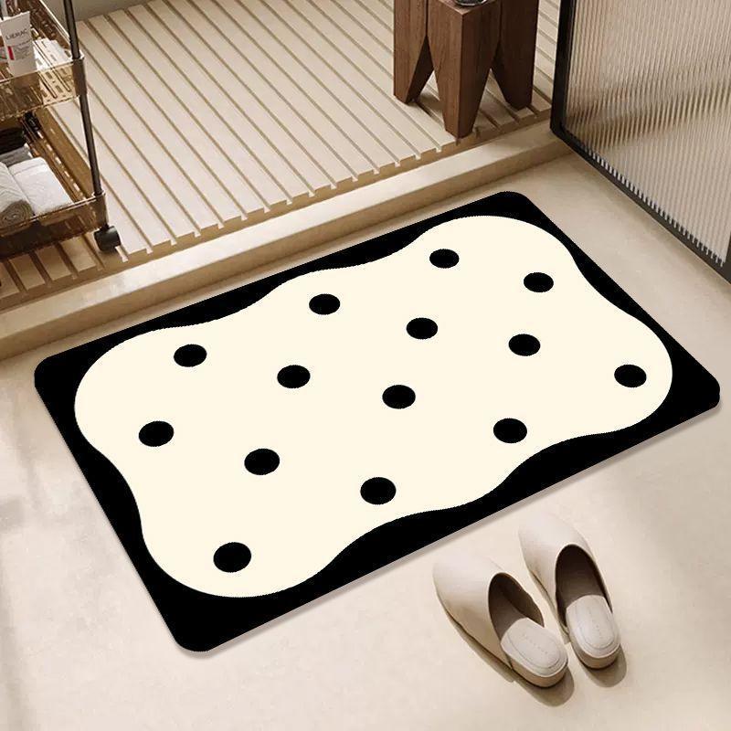 Bathroom Absorbent Mat, Diatom Mud, Non-slip and Dirt-resistant Floor Mat, Bathroom Floor Mat, Toilet Door Leave-in Carpet