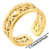 Bague 18k Gold Plated Open Adjustable Stainless Steel Rings For Women Men Accessories Cross Shell Plant Leaf Ring Finger Jewelry
