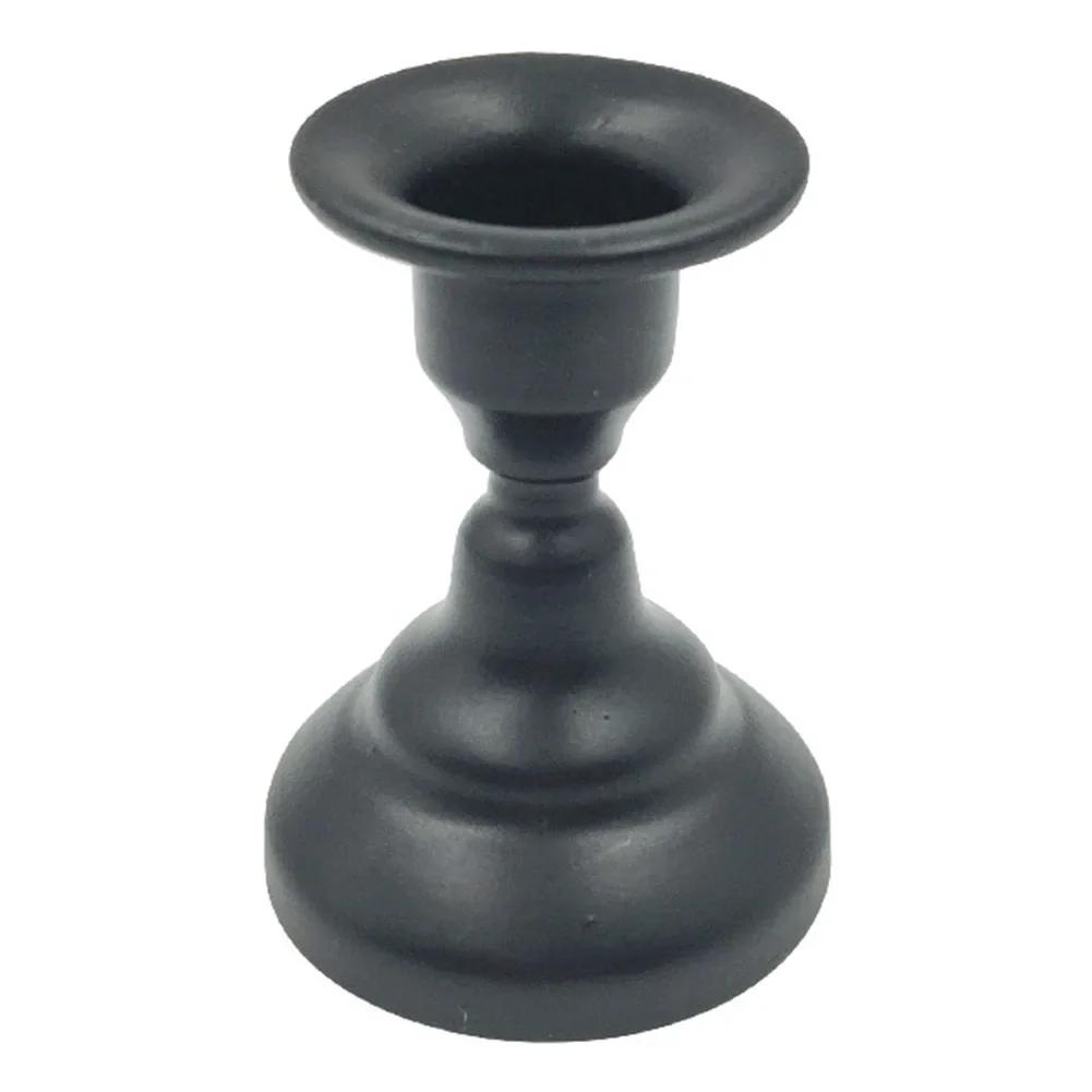 

Винтажный металлический подсвечник подсвечники столбик кованое железо подсвечник для свадебной вечеринки декор мини ретро подставка для свечи чёрный