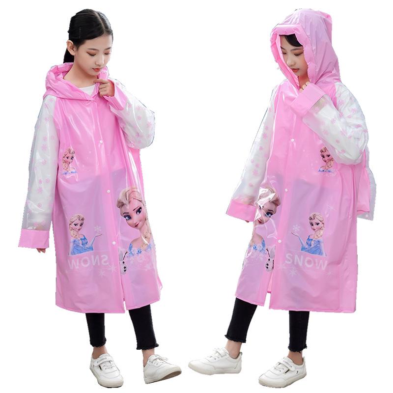 Children's Long Raincoat Poncho for Boys & Girls, Ages 2-10, Primary School