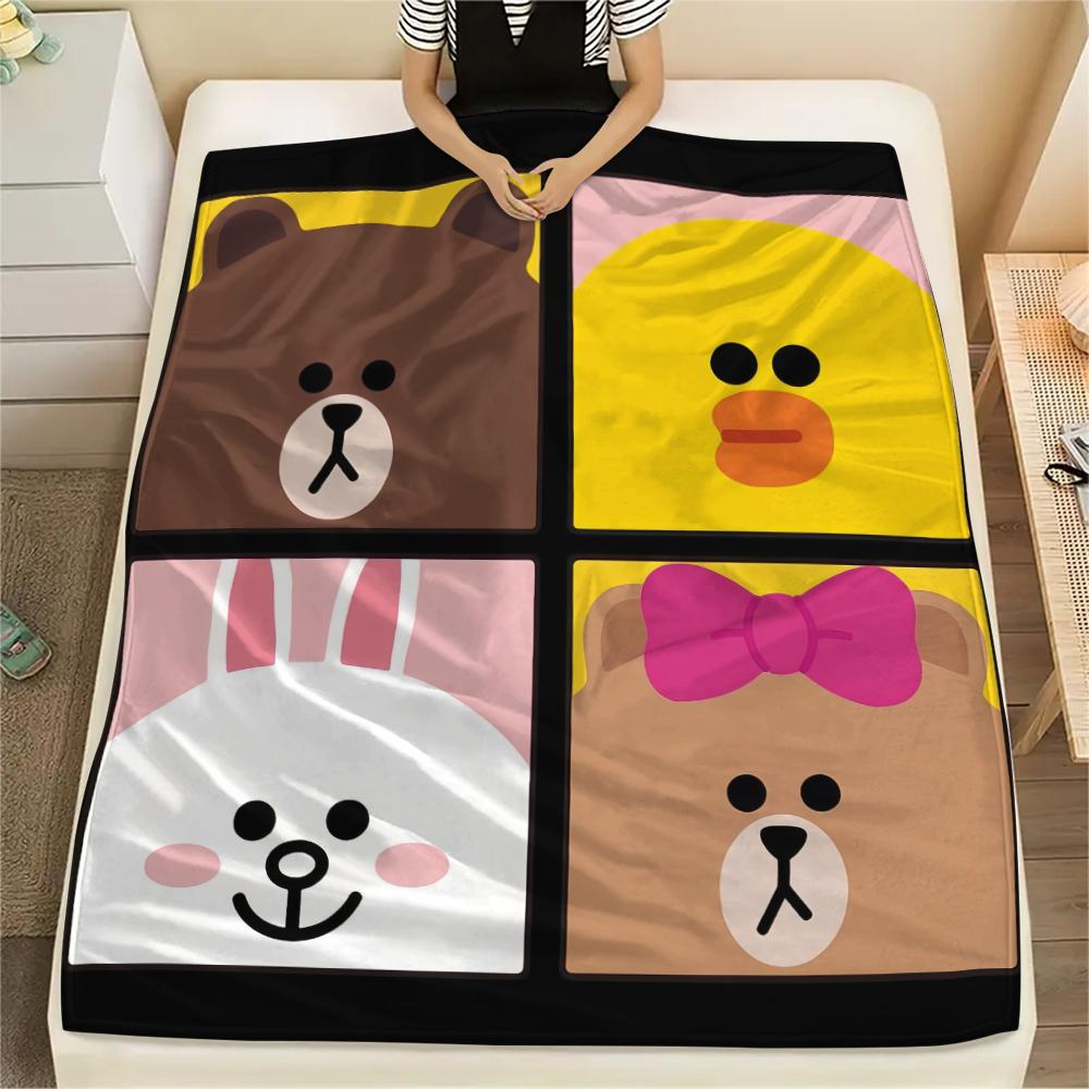LINE FRIENDS Kawaii Blanket, Soft Throw for Home Bedroom, Perfect Gift for LINE FRIENDS Fans.chl