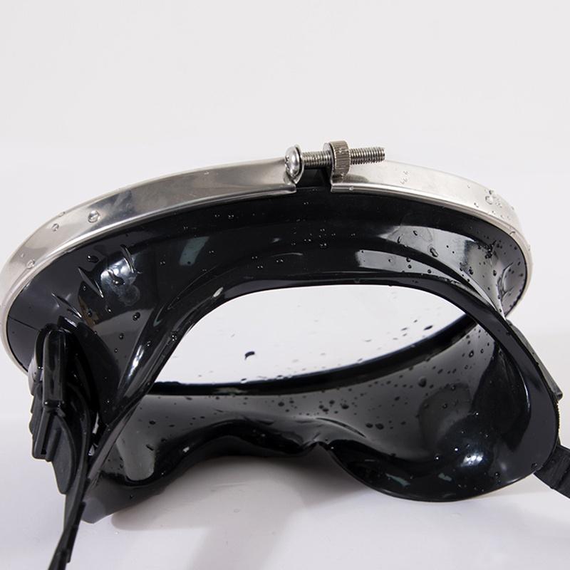 Oval Diving Mask Single Lens Scubas Mask Panoramic Wide View Tempered Glass Lens Freediving Water Mask For Underwater Adventures