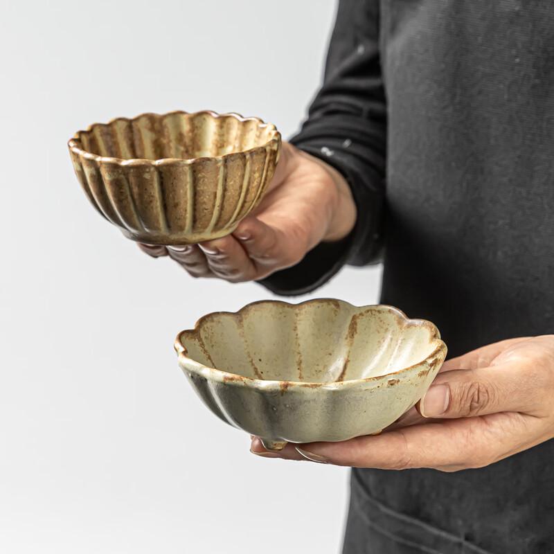 Tea Xi Coarse Pottery Dipping Bowls Set