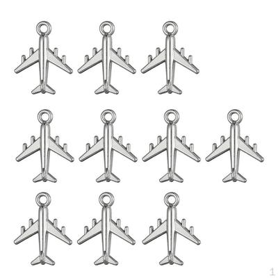 10 sztuk Samolot Naszyjnik Bransoletki Wisiorek DIY Biżuteria Tworzenie Charms Koraliki