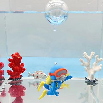 Diver Submerged Floating Fish Tank Aquarium Personality Landscaping Decoration