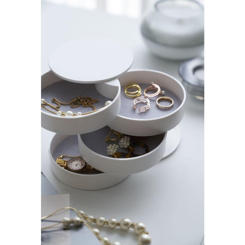 Nordic Rotating Creative Simple Girls Desktop Jewelry Box, Small Accessories Bracelet Headrope Finishing Multi-layer Storage Box