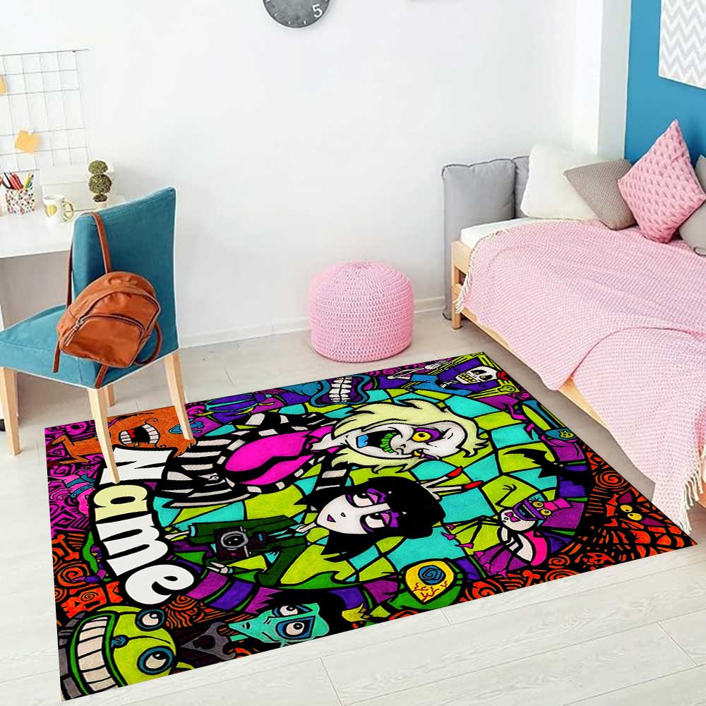 Warnermedia (15) Customize your name rug, office chair cushion, home bedroom living room gift.