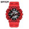 SANDA Waterproof Men's Watch Electronic Fashion Multifunctional Outdoor Watch Sports Watch