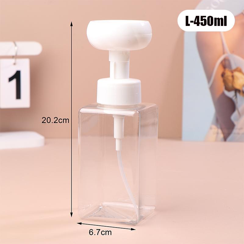 250/450ml Espuma Floral Jabón de Manos Linda Flor Burbuja Botella Dispensador de Jabón Líquido Botella con Bomba de Jabón de Manos Baño Pulsador Lavado de Manos