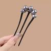 U-shaped Acetic Acid Hairpin Simple Beads Hair Stick Women Girls Colored U-Shaped Irregular Hairpin Jewelry Styling  Accessories