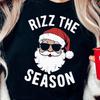 Funny Christmas Shirt - "Rizz the Season" Hip Santa Holiday Tee, Festive Humor, Christmas Party Shirt for Adults, Unique Holiday Gift