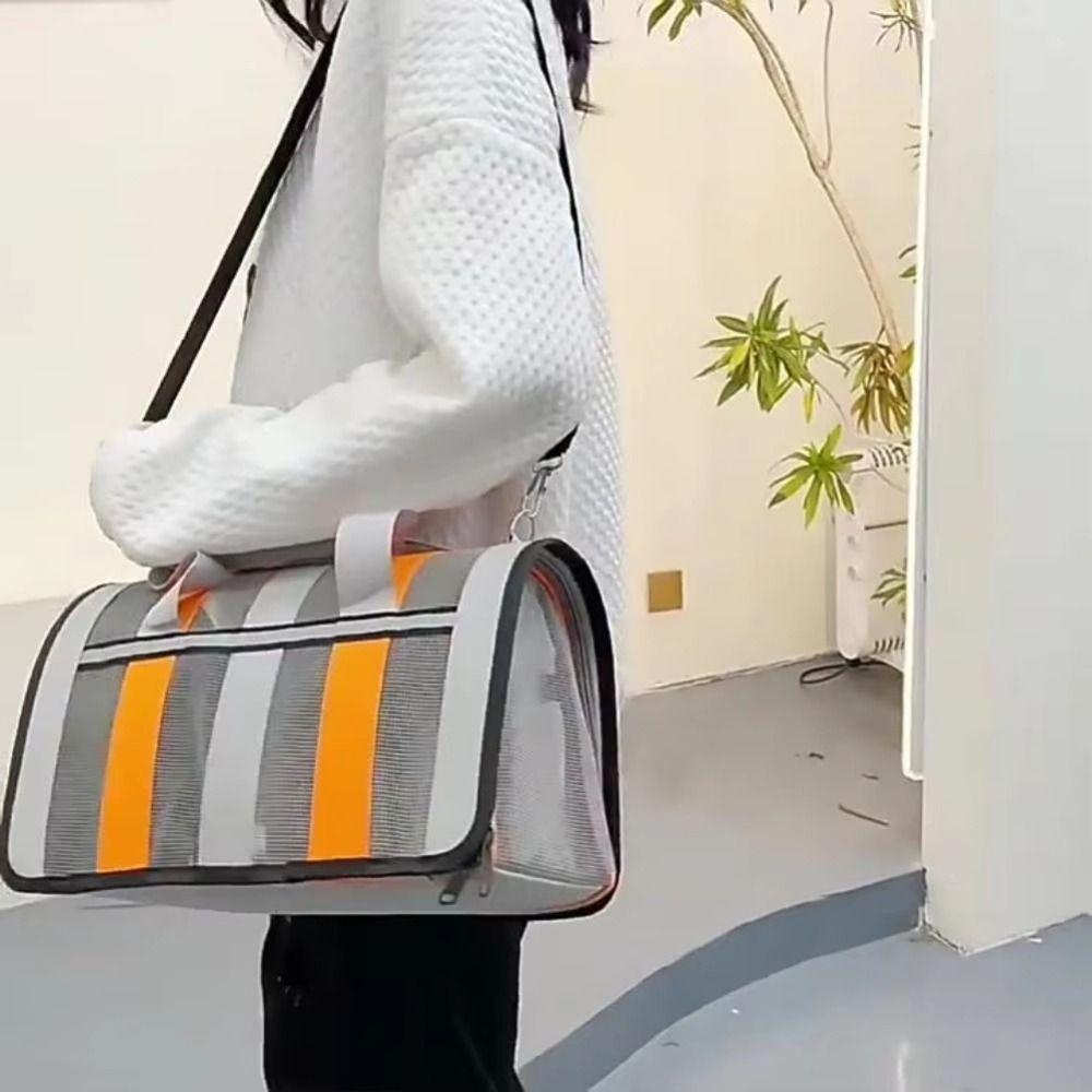 Oxford Cloth Travel Puppy Handbag Foldable Outdoor Cat Carrier Bag Pet Travel Bag  for Cats Puppy