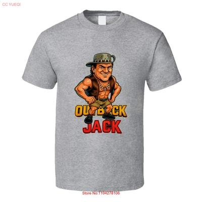 Outback Jack Retro Wrestling Legend Caricature T Shirt Vintage Fashion Soft Casual Stretched Graphic