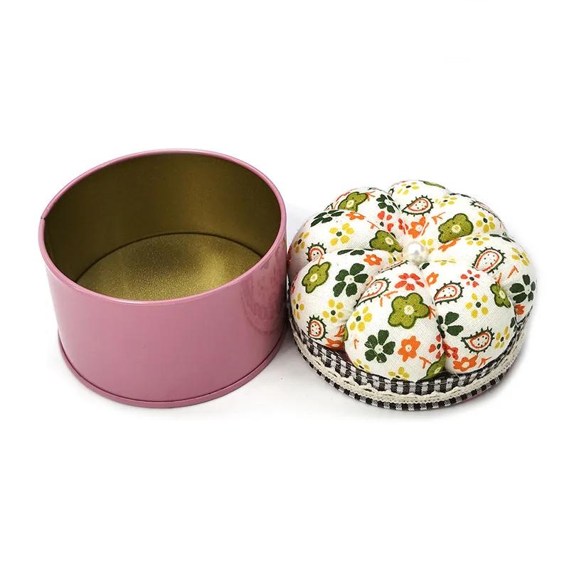 Pumpkin Shap Sewing Pin Cushion Needlework Craft Sewing Pin Storage Box Button Storage Handcraft Needle Holder