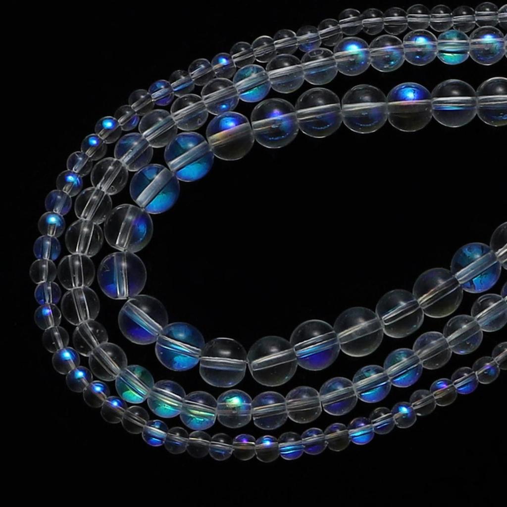 4/6/8/10 mm glänsande genomskinliga glaspärlor Frosting glas lösa pärlor för smycken dekoration göra DIY hårstick armband halsband örhänge