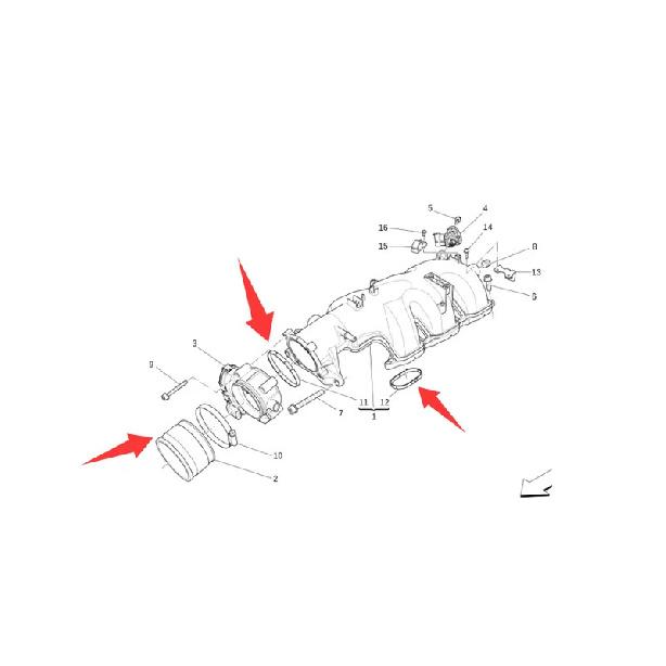 A Set Of High Quality Intake Manifold Seals For Maserati Ghibli, President, Levante 3.0T 309026 304167 317389