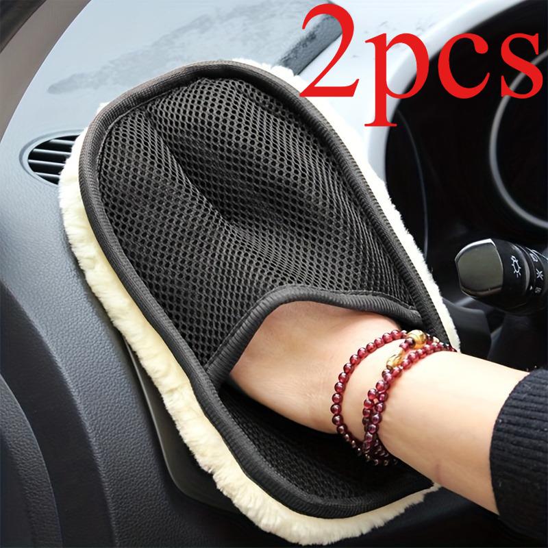 Weiche Mikrofaser-Auto-Reinigungshandschuhe, Sanfte Detailpflege und Staubentfernung für die Auto-Wartung