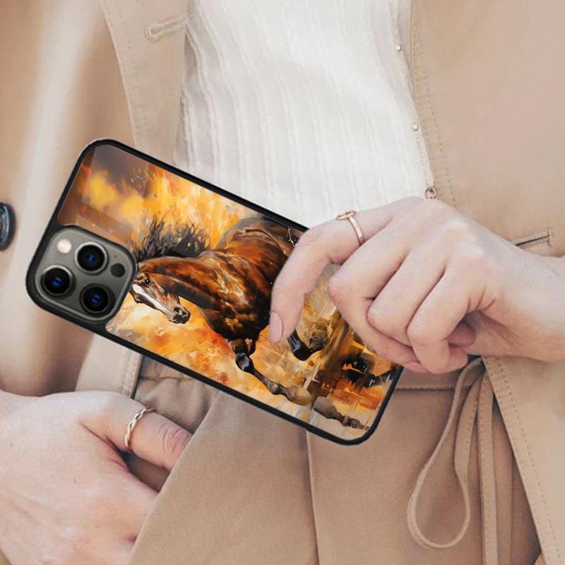 Horse portrait abstract colorful painting Magnetic Phone Case For APPLE iPhone 17 Air 16 14 13 12 Pro Max 15 Plus MagSafe Cover