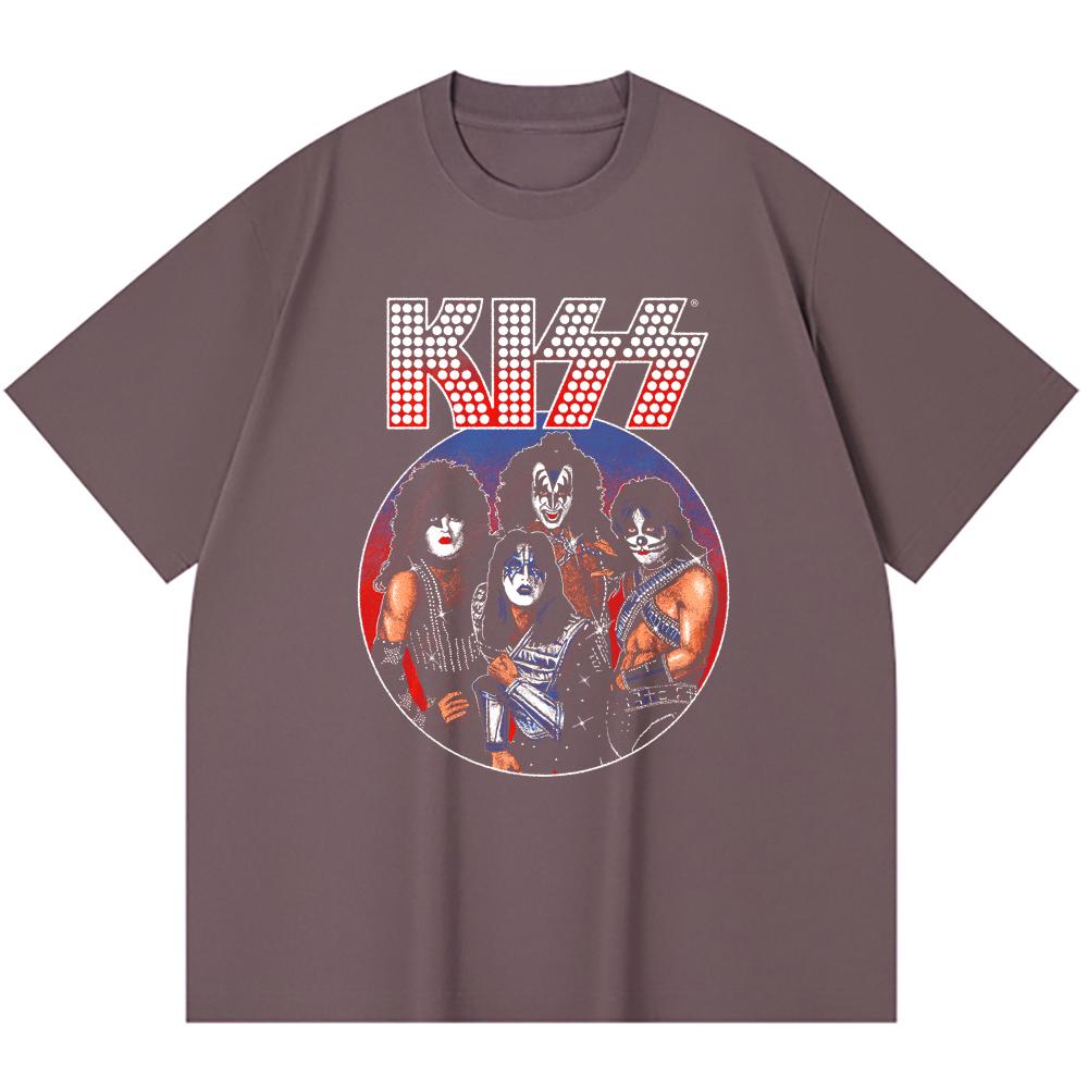 230 Gsm 100% Cotton Heavy Metal T-Shirt  Rock Band Popular Music Print Unisex Heavy Cotton T Shirt