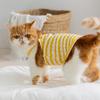 Cat Clothes Spring and Summer Thin Breathable Sandwich Biscuits Suspender Blue Cat Kitten Puppy Pet Vest Cat Clothes