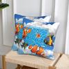 Swimming Frutiger Aero Fish 2 Pcs Square Pillowcase Pillow Cover Cushion Decor Comfort Throw Pillow For Home Bedroom