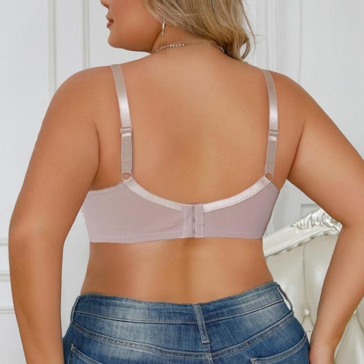 Plus Size Lace Bralette Women Thin Brassiere with Wire No Foam Pad 75C 80D 100C 105D
