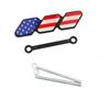 3 Colors Grille Badge Tri Colors Emblem For Toyota Tacoma Tundra 4Runner Highlande Rav4 CHR Strip Air Inlet Auto Car Accessories