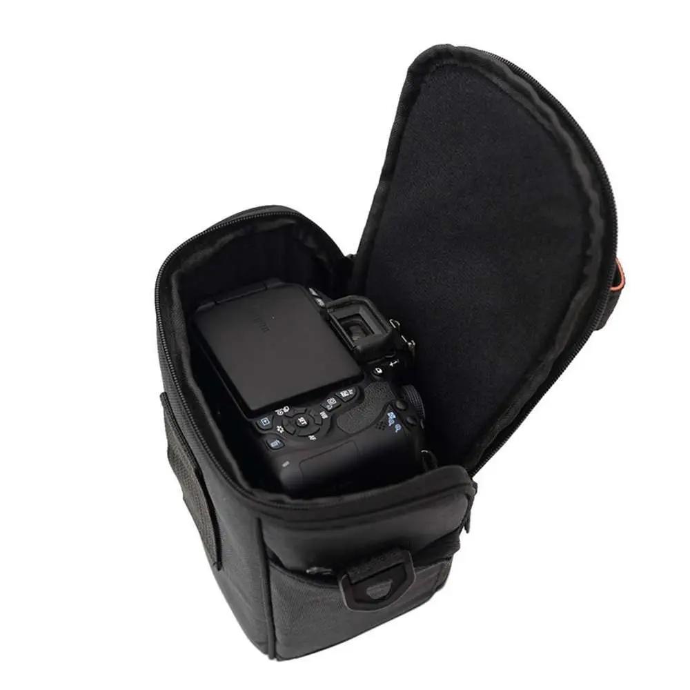 Nylon Triangle Black Camera Bag Waterproof Shoulder Camera Bag for Canon Nikon Sony Micro Single DSLR Photographic Equipment
