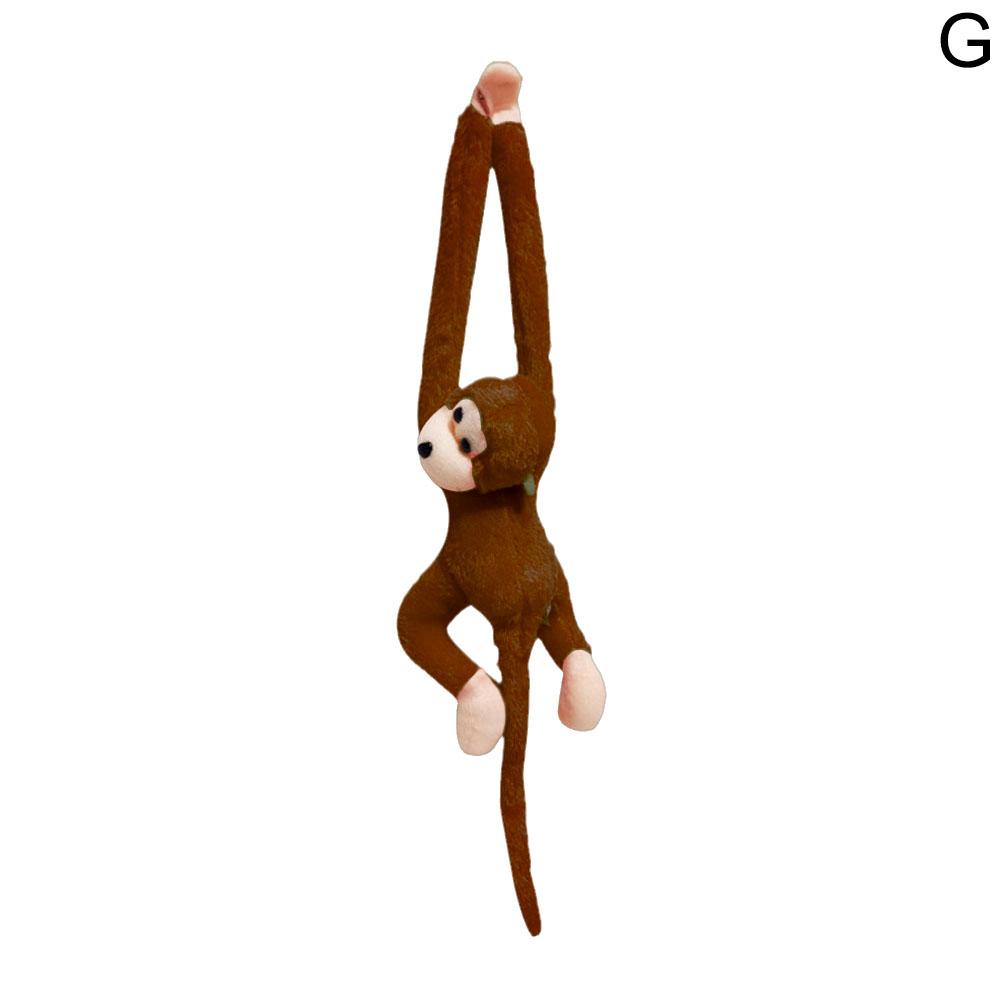 

Коричневая плюшевая обезьяна с длинными лапами, цветная, набивная, подвесная, игрушки-шторы, плюшевая животная обезьяна, декоративный подарок коричневый