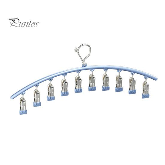 

Сушильная стойка из нержавеющей стали, вешалка для одежды с ветрозащитным крючком, прочная нескользящая вешалка для нижнего белья, вешалка для носков синий