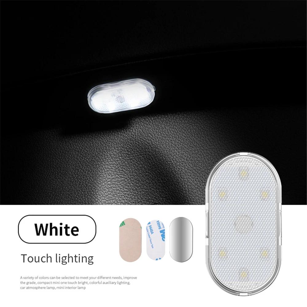 Car Interior Dome Light Finger Touch Sensor Reading Lamp 5V LED Magnetic Attraction Light USB Charge Six Color Car Door Light