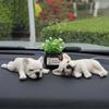 Cartoon Sleeping French Bulldog Car Decoration Cute Simulation Dog Car Decoration Gift Children's Toy Home Decoration