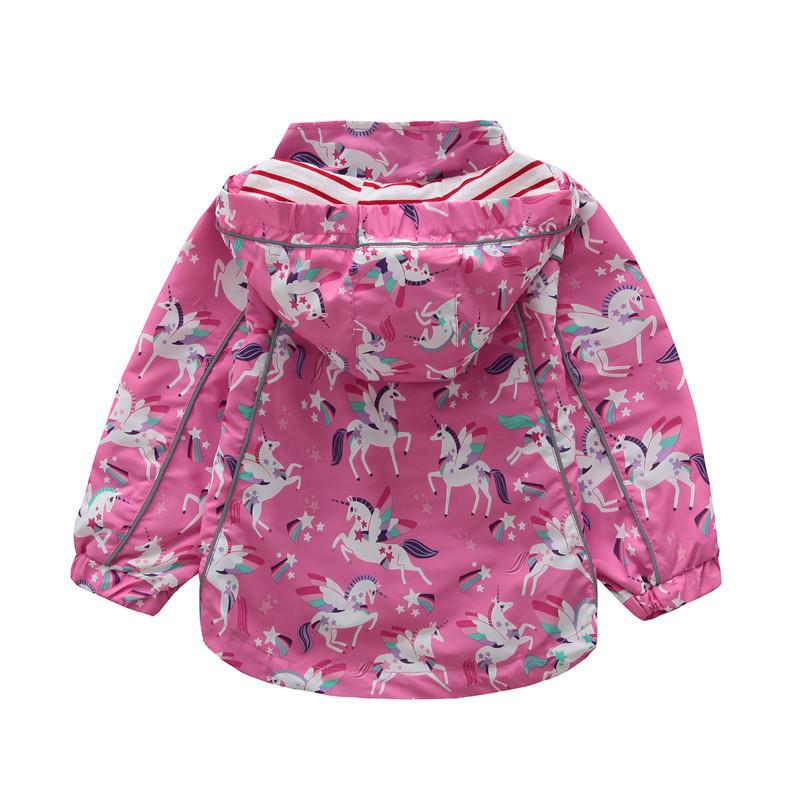 Meanbear Spring and Autumn Boys' and Girls' Long Sleeve Hooded Submachine Jacket Reflective Strip Jacket