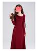 2025 French High-End Red Early Autumn Plus Size Slimming Women's Dress
