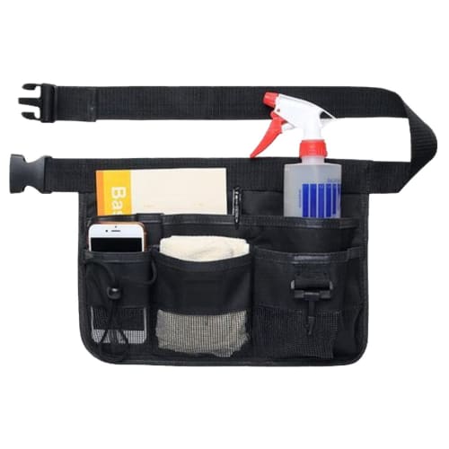 NYSh Apron Bag for Work, Small Item Storage, Waist Pouch with Pockets, Tool Bag, and Waist Pouch (Black)