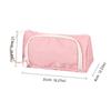Kawaii Small Fresh Solid Color Pencil Bag Large Capacity Oblique Window Student Ins Style Multifunctional Storage Pencil Bag