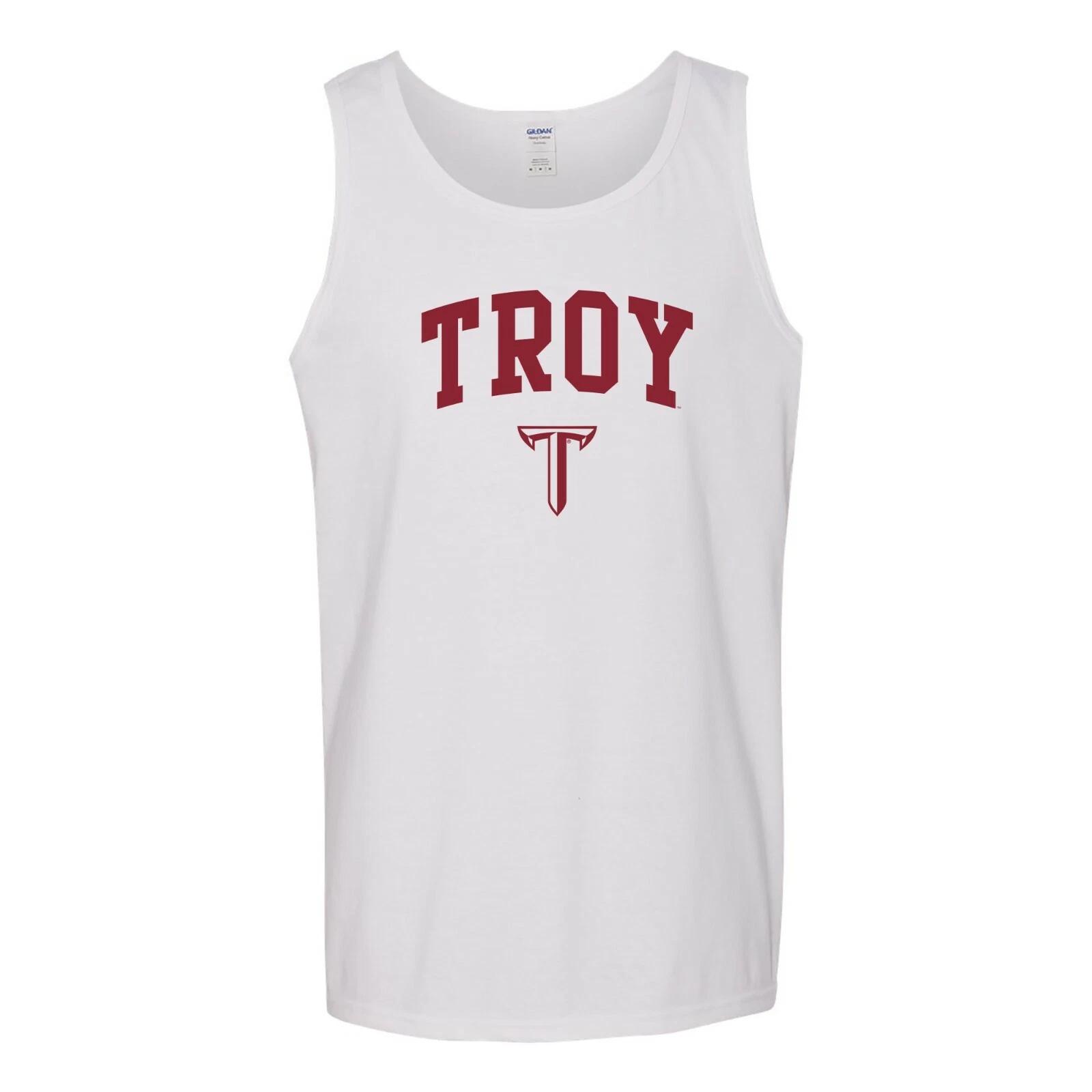 Troy University Trojans Arch Logo Tank Top - White L
