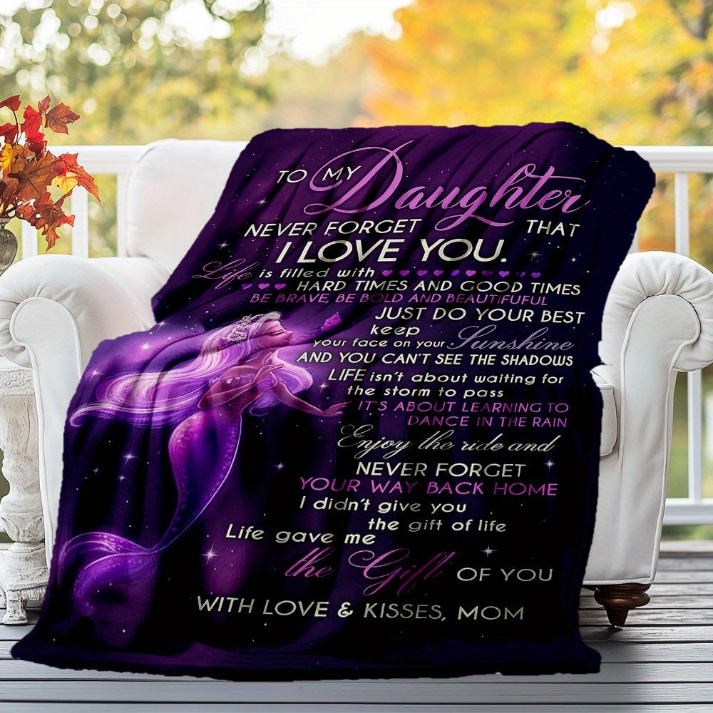1pc Daughter Love Blanket for Sofa Bed Soft and Light Bedding Ideal for Picnics, Ultra-Soft All-Season Throw for Outdoor Travel - Christmas-c0803024