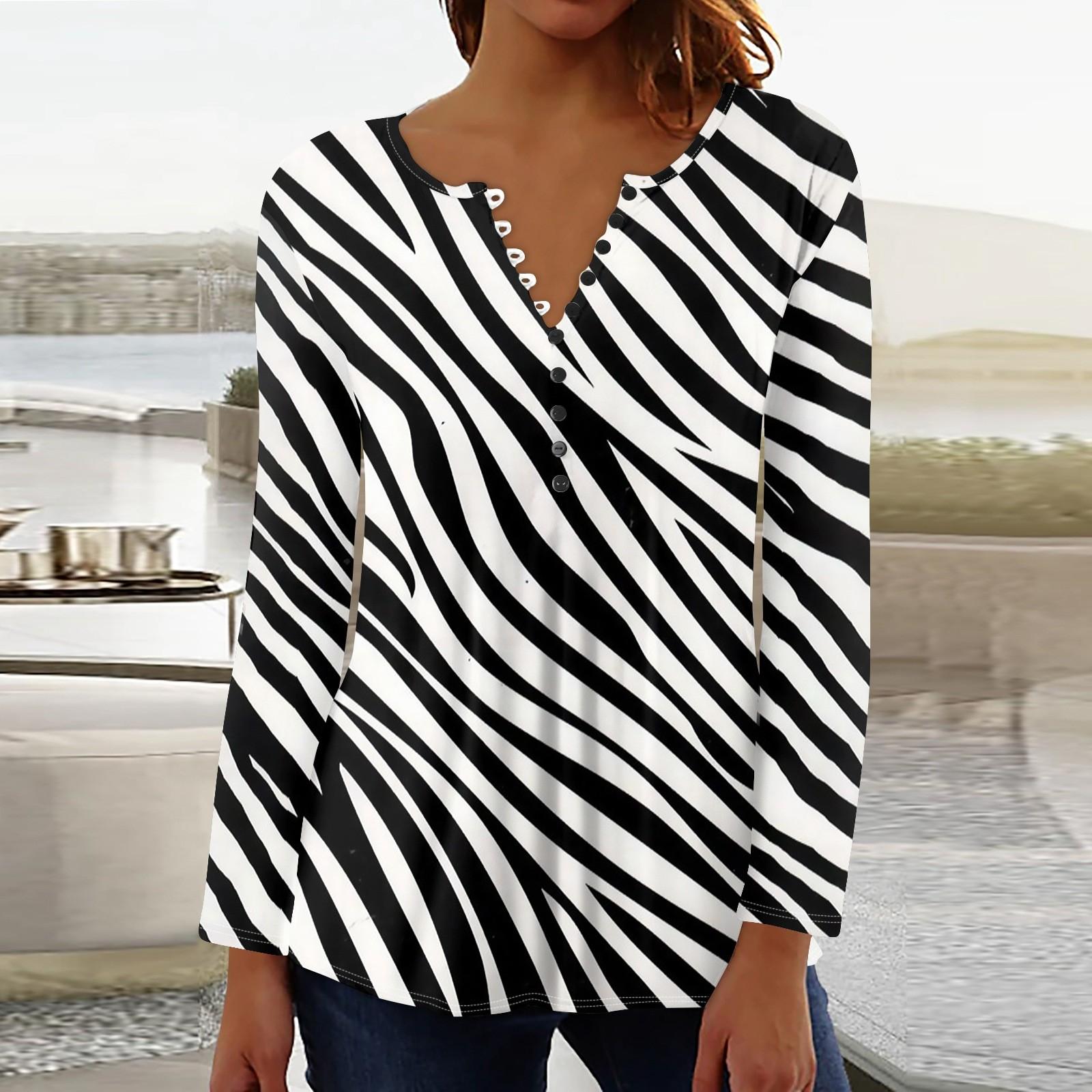 Женский повседневный топ свободного покроя с длинным рукавом и пуговицами M чёрный — фото 5