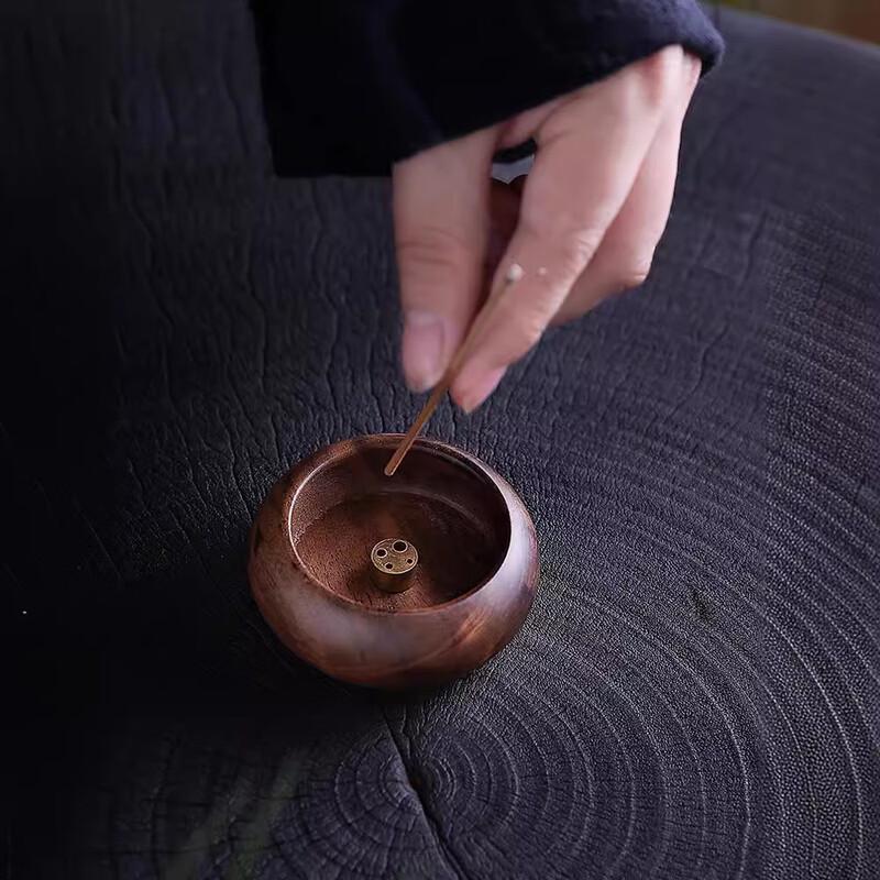 Walnut Wood Incense Holder