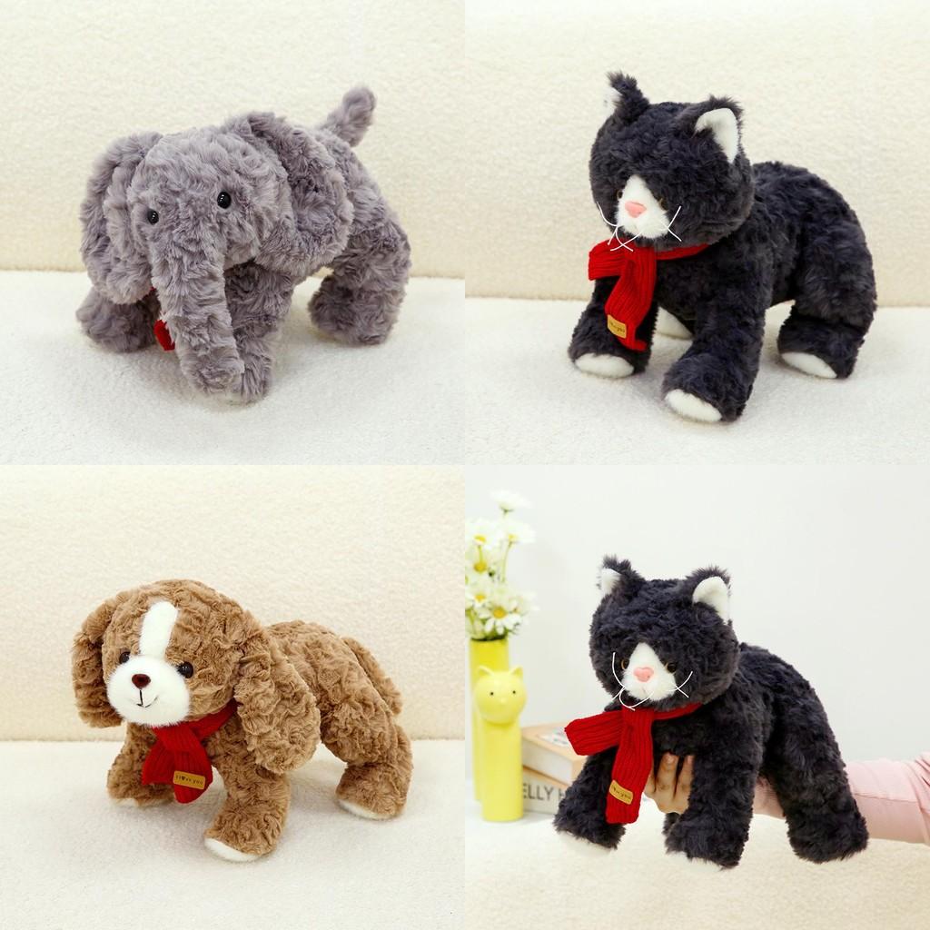 Plush Toy Animal Collection Dog Elephant Soft Filling Doll Children Holiday Gift