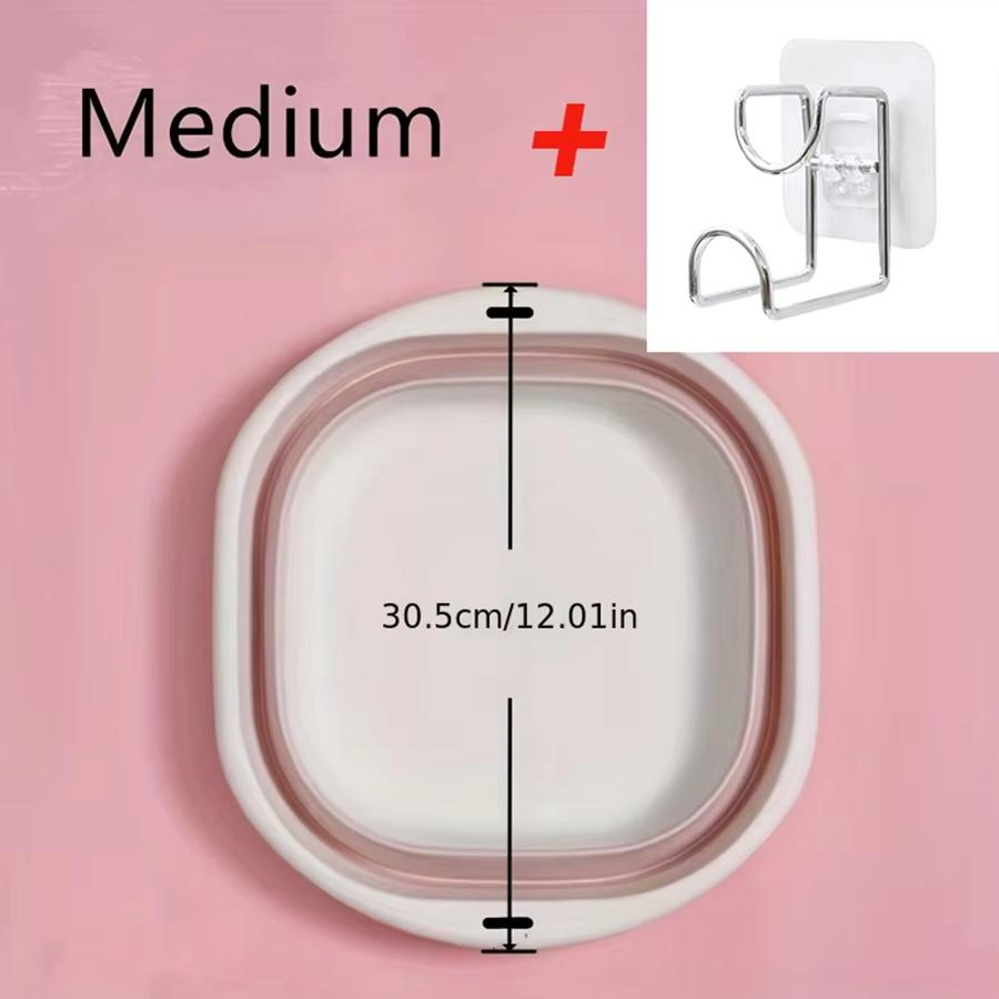 Collapsible Tub Basin Laundry Collapsible Laundry Baskets Foldable Plastic Washtub Space Saving Storage Container for Dishing