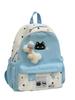 Schoolbag New Cat Backpack High Value Cartoon Casual Backpack Stylish and Simple Junior High School Large Capacity Commuting Schoolbag