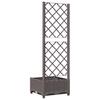 Vidaxl Gartentopf mit Gitter, Braun, 40X40X121,5 Cm, PP