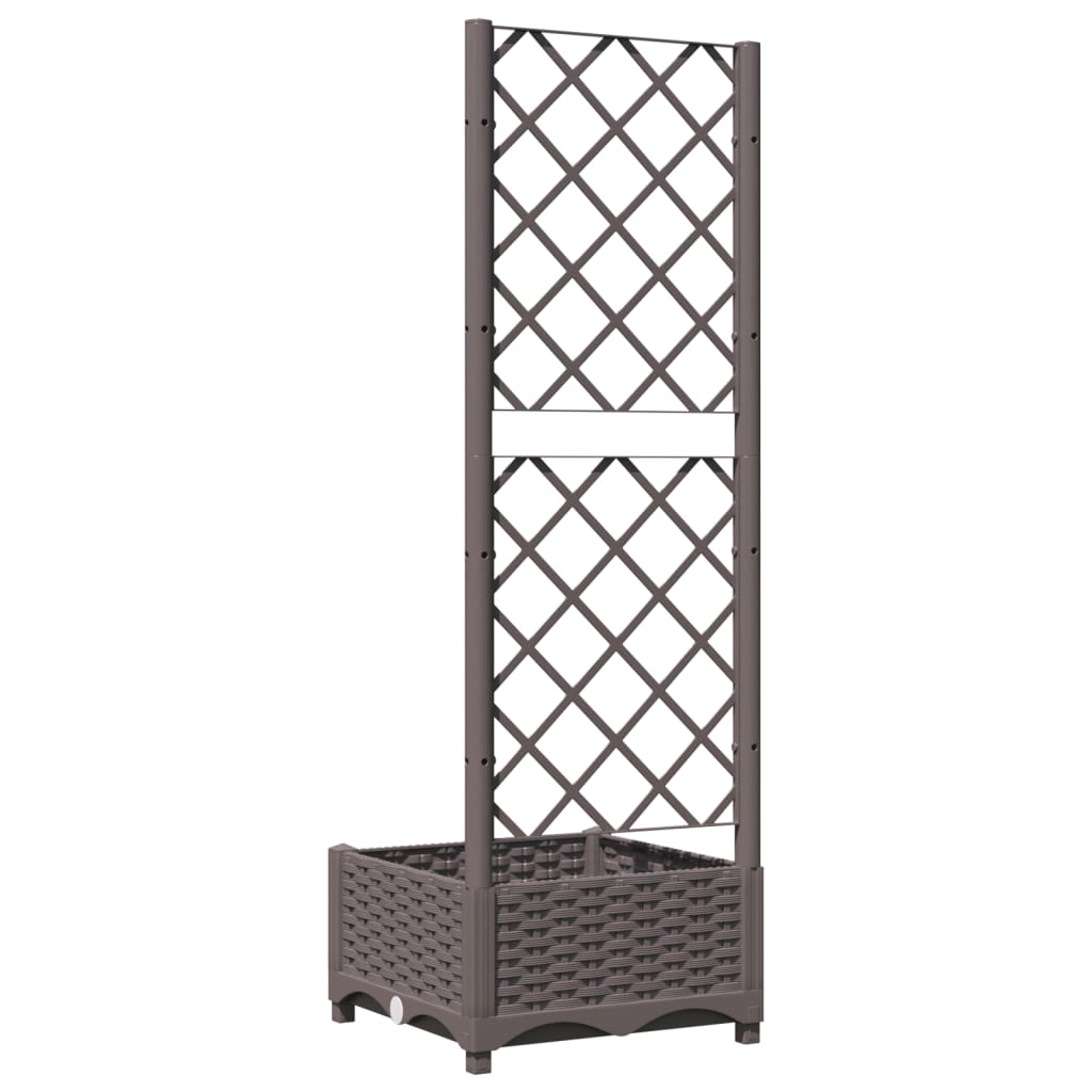 Vidaxl Gartentopf mit Gitter, Braun, 40X40X121,5 Cm, PP