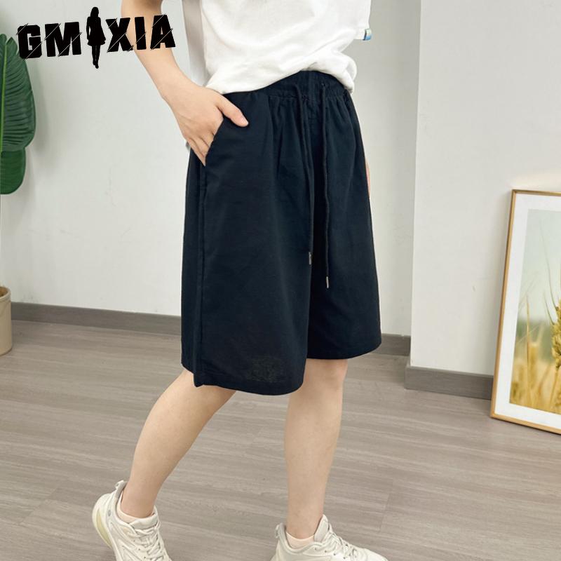 GMXIA Женские модные повседневные летние весенние шорты XXL чёрный